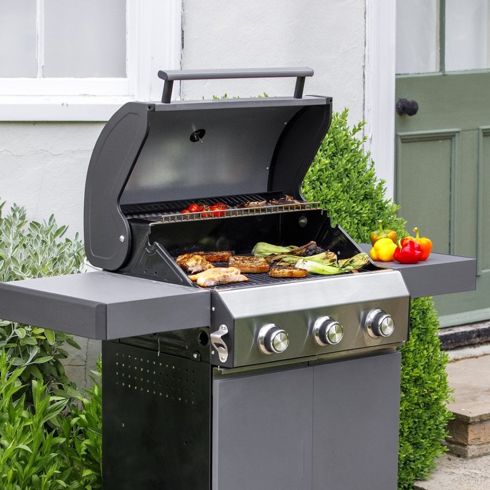 Grillstream Classic 3 Burner Hybrid Gas & Charcoal BBQ Grill