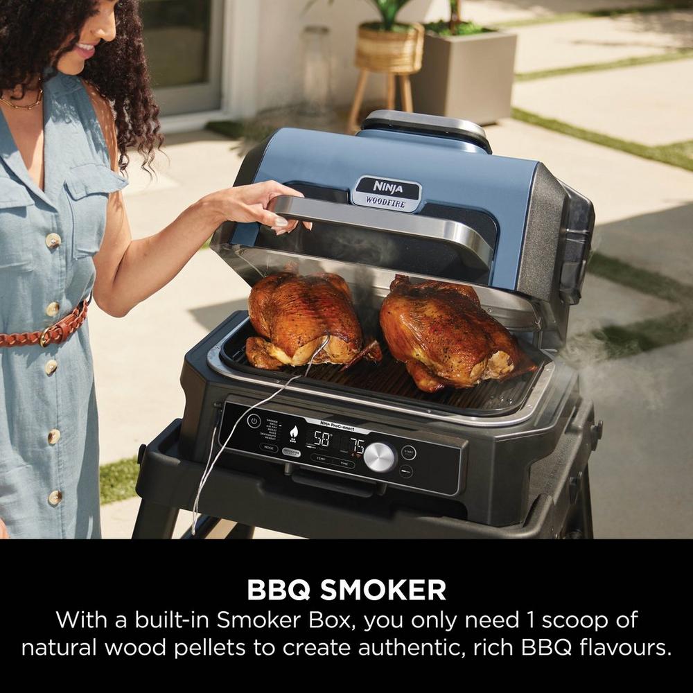 Ninja Woodfire Pro Connect XL Electric BBQ Grill & Smoker OG901UK