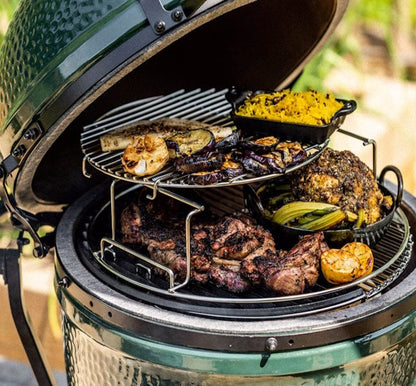 g Green Egg Large Kamado Charcoal BBQ Grill with Conveggtor