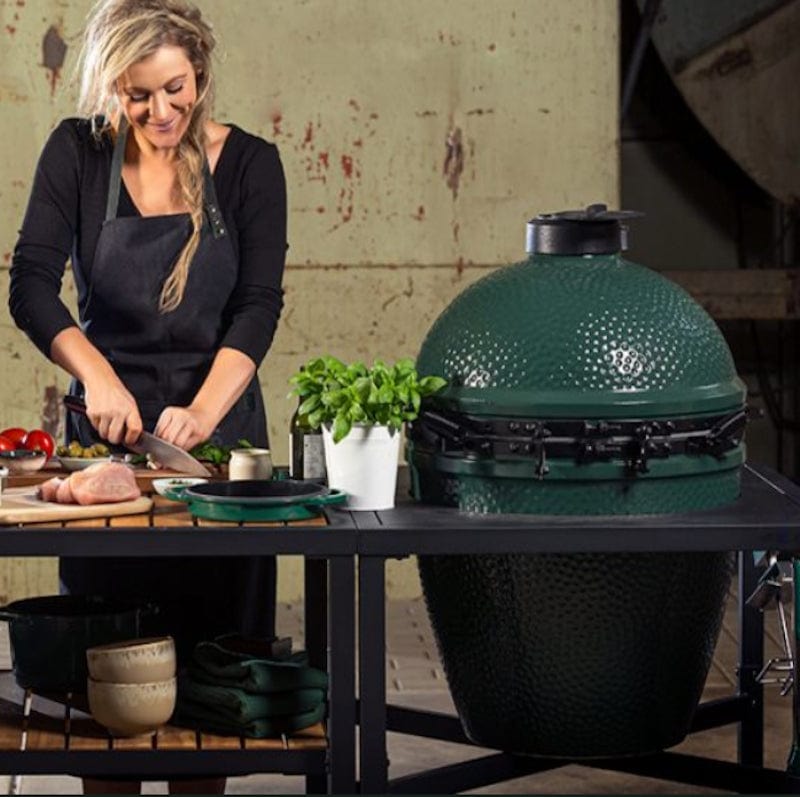 g Green Egg Large Kamado Charcoal BBQ Grill with Conveggtor