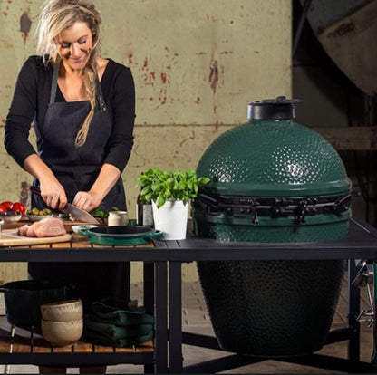g Green Egg Large Kamado Charcoal BBQ Grill with Conveggtor