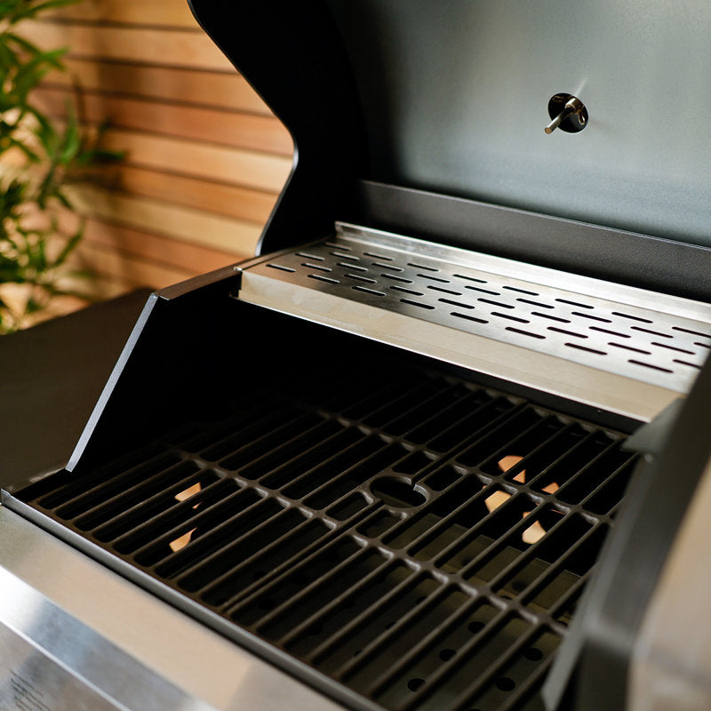 2+1 Burner Gas & Charcoal Combination BBQ Grill – Stainless Steel