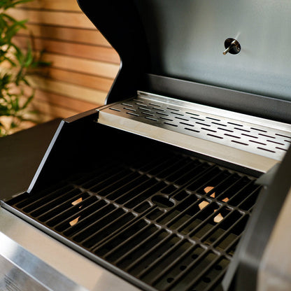 2+1 Burner Gas & Charcoal Combination BBQ Grill – Stainless Steel