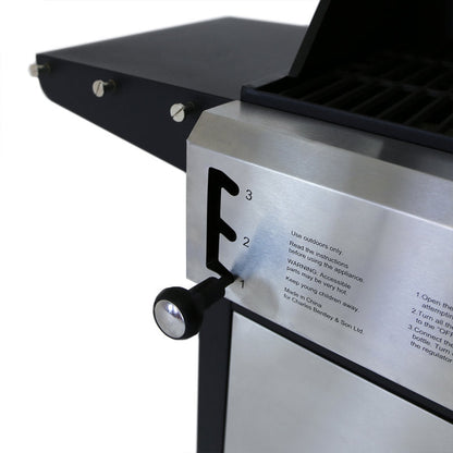 2+1 Burner Gas & Charcoal Combination BBQ Grill – Stainless Steel