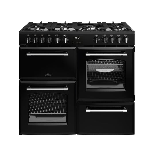 Belling 100cm Dual Fuel Range Cooker 100DF Farmhouse – Black