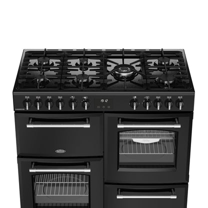 Belling 100cm Dual Fuel Range Cooker 100DF Farmhouse – Black