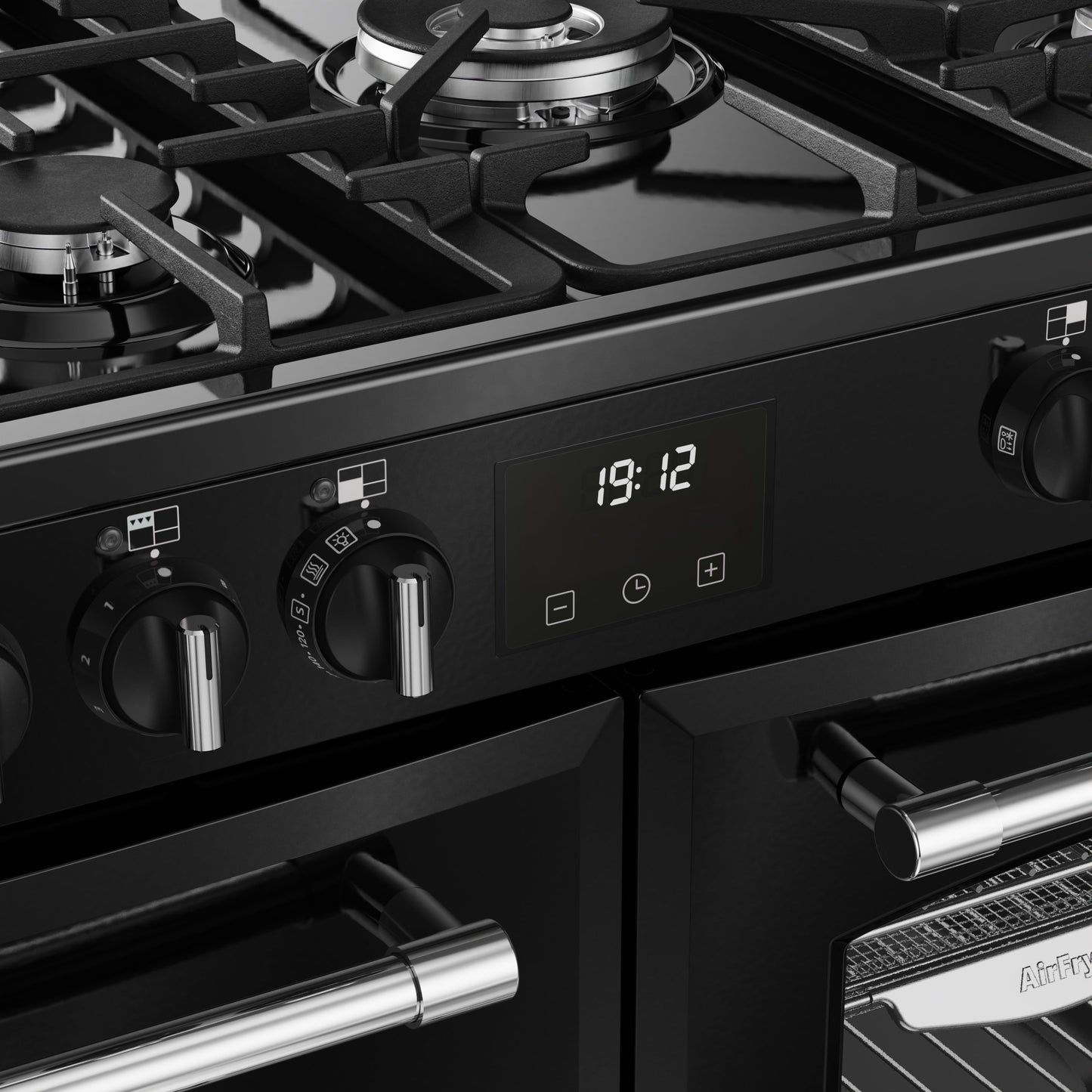 Belling 100cm Dual Fuel Range Cooker 100DF Farmhouse – Black