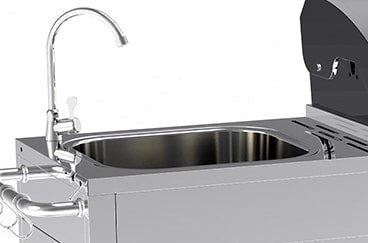 Cabinologist Texas 4 Burner Gas BBQ Grill Outdoor Kitchen with Side Burner – Stainless Steel