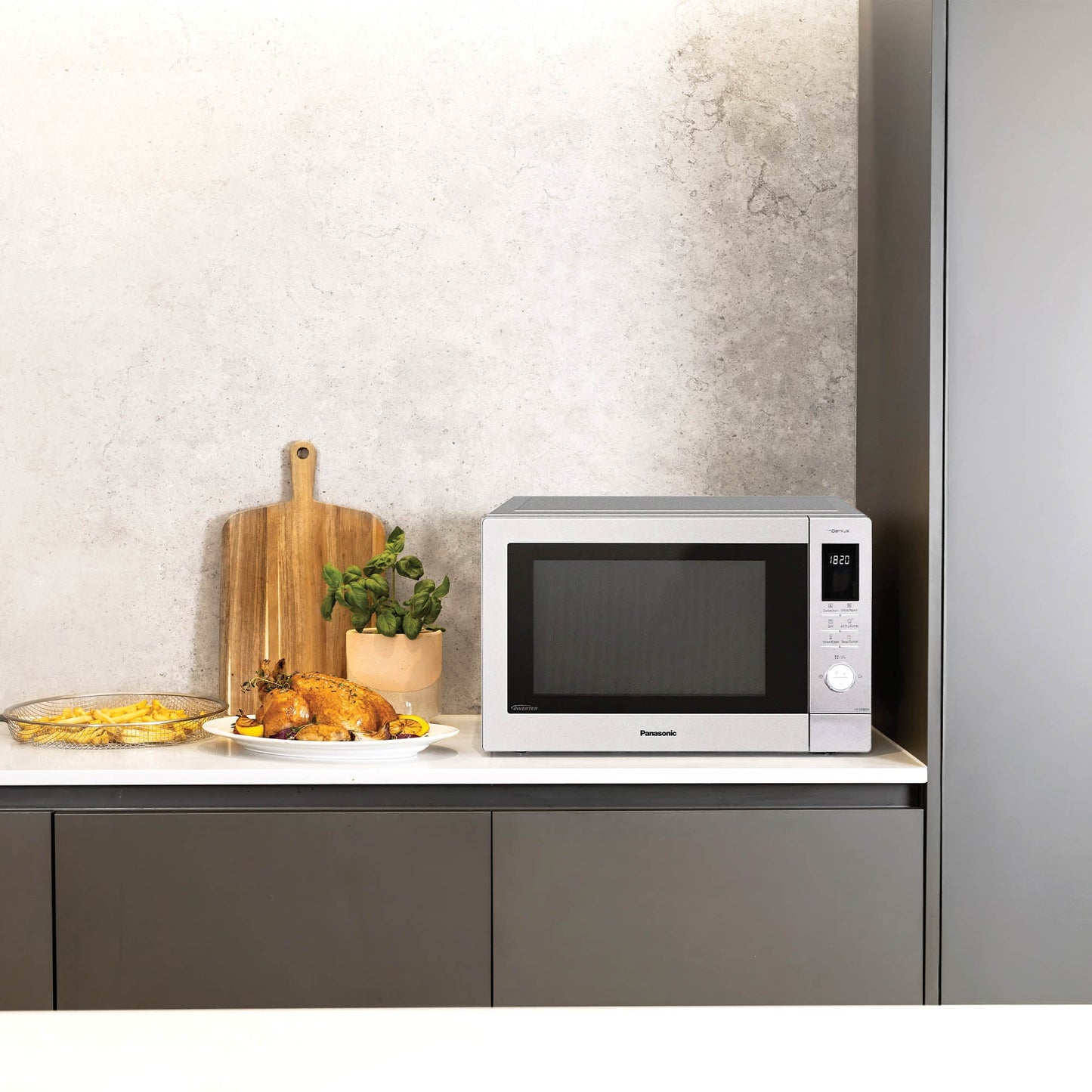 Panasonic 4-in-1 Air Fryer Combination Microwave Oven – Stainless Steel