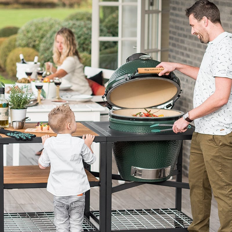 g Green Egg Large Kamado Charcoal BBQ Grill with Conveggtor